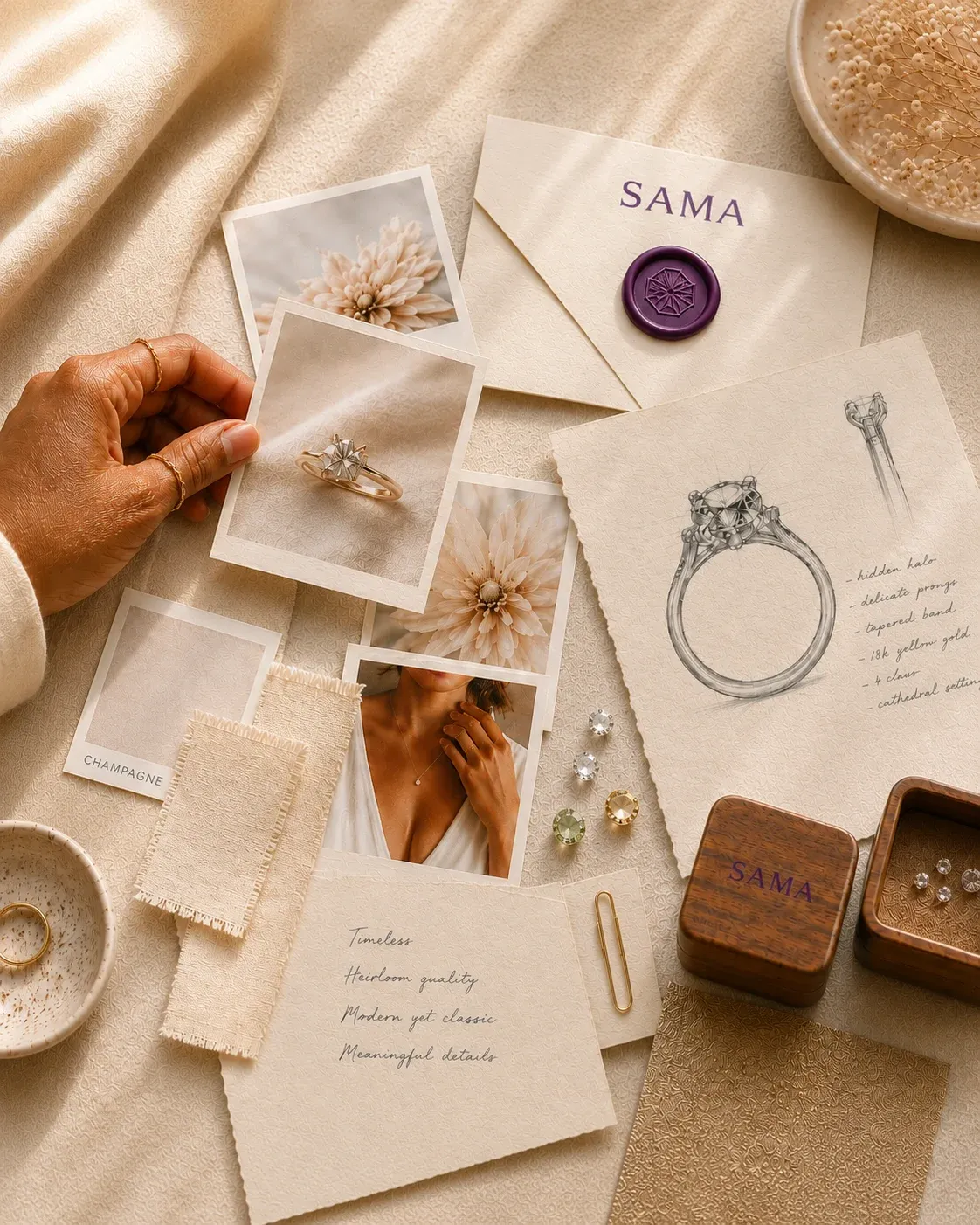 Inspiration and sketches moodboard