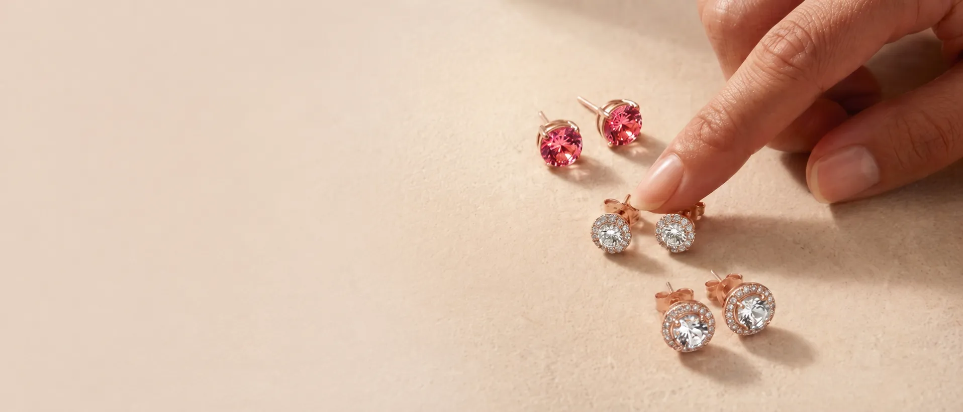 Bespoke render image: Bespoke engagement rings — rose gold, white gold, and yellow gold custom settings with round diamonds
