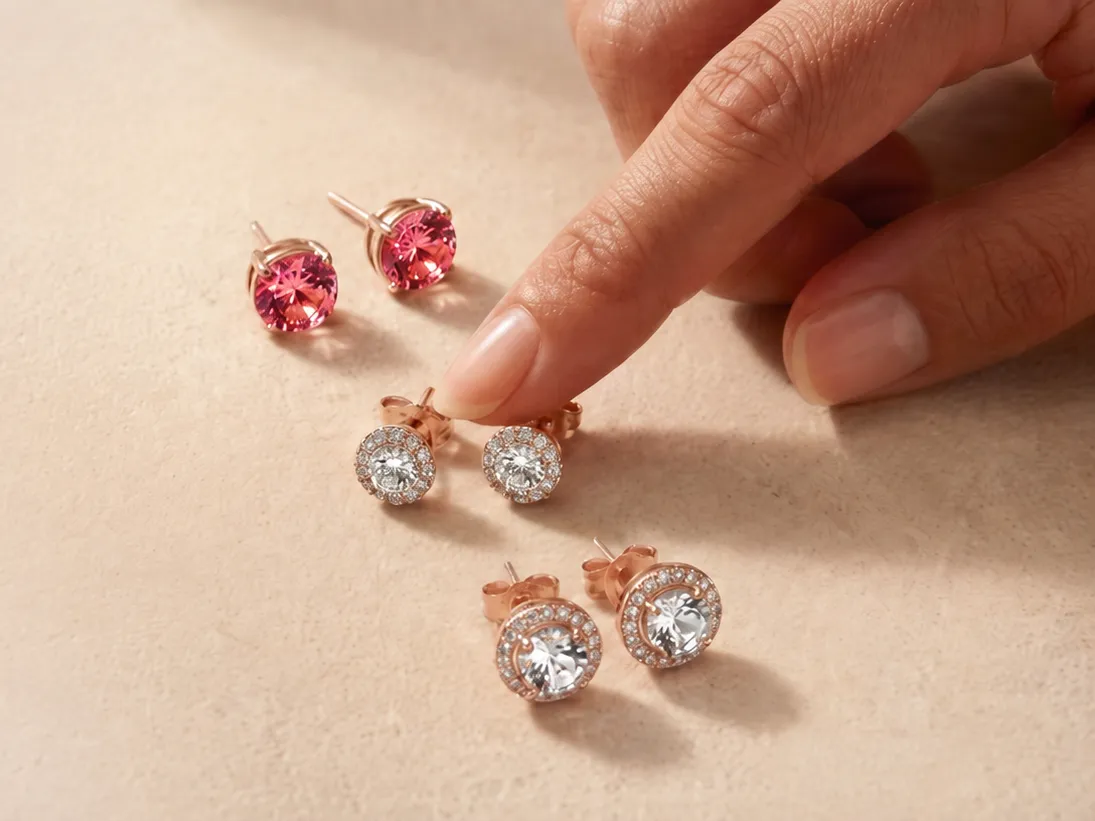 Bespoke render image: Bespoke engagement rings — rose gold, white gold, and yellow gold custom settings with round diamonds