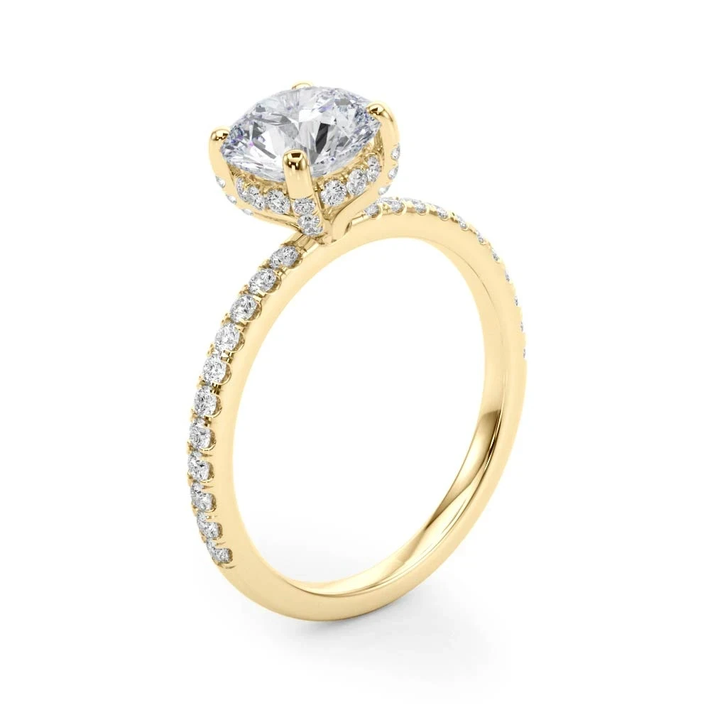 Serafina 1ct round certified lab diamond