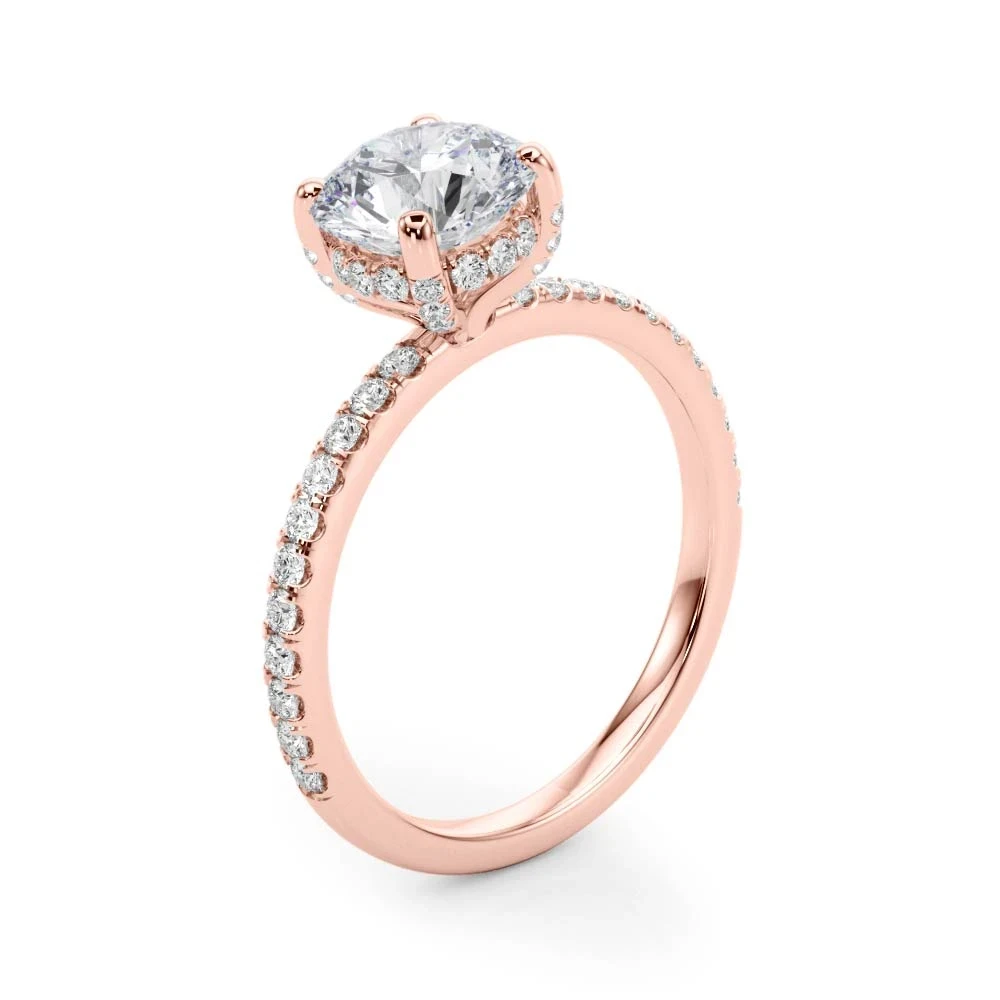 Serafina 1ct round certified lab diamond