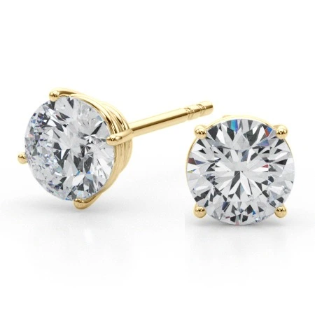Ayla - Round Diamond Stud Earrings