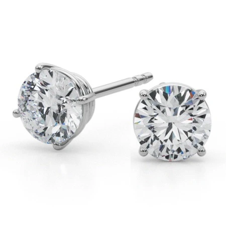 Ayla - Round Diamond Stud Earrings