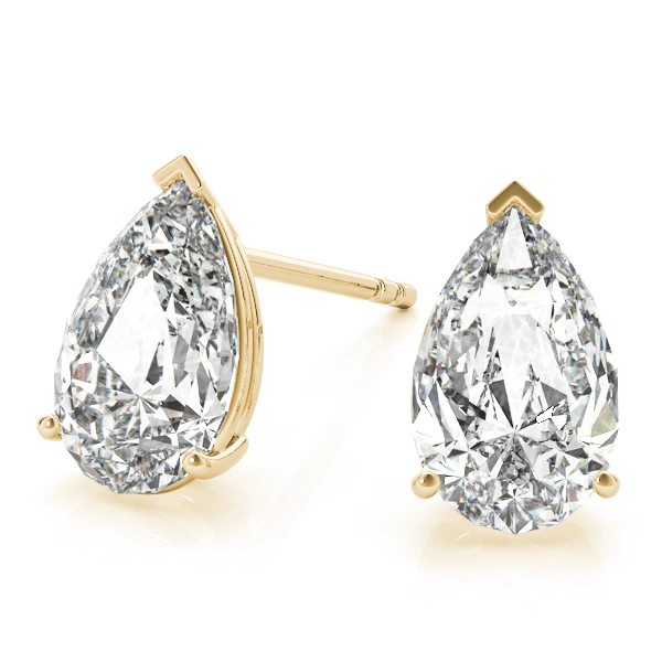 Kaia - Pear Diamond Stud Earrings