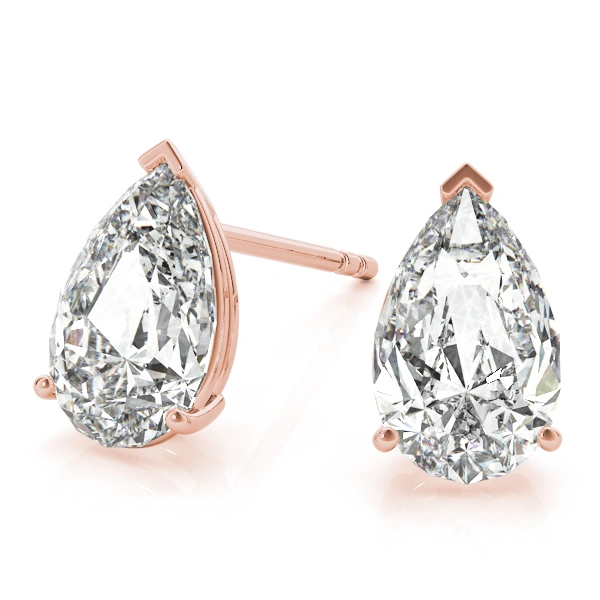 Kaia - Pear Diamond Stud Earrings