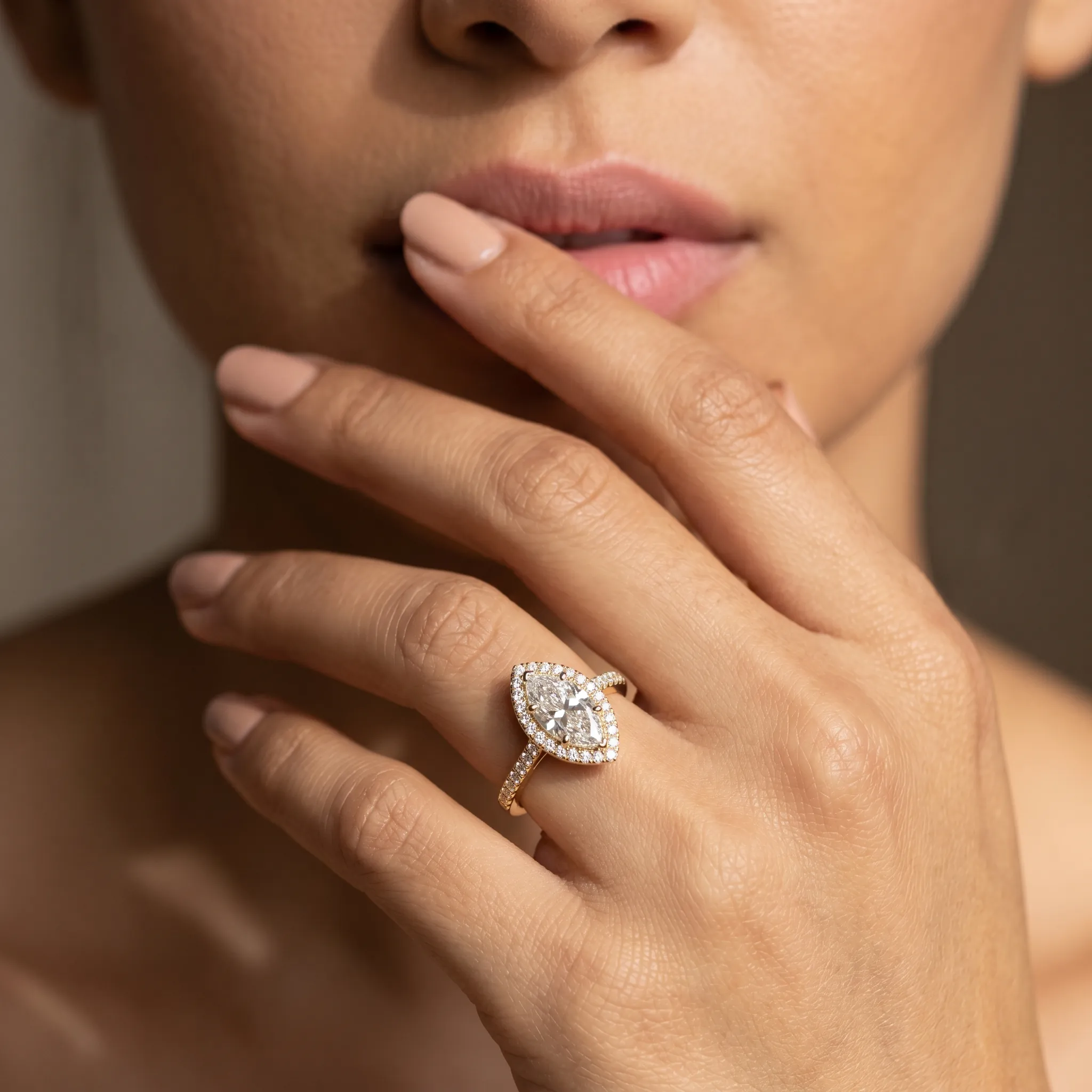 Romola 1ct Marquise Certified Lab Diamond