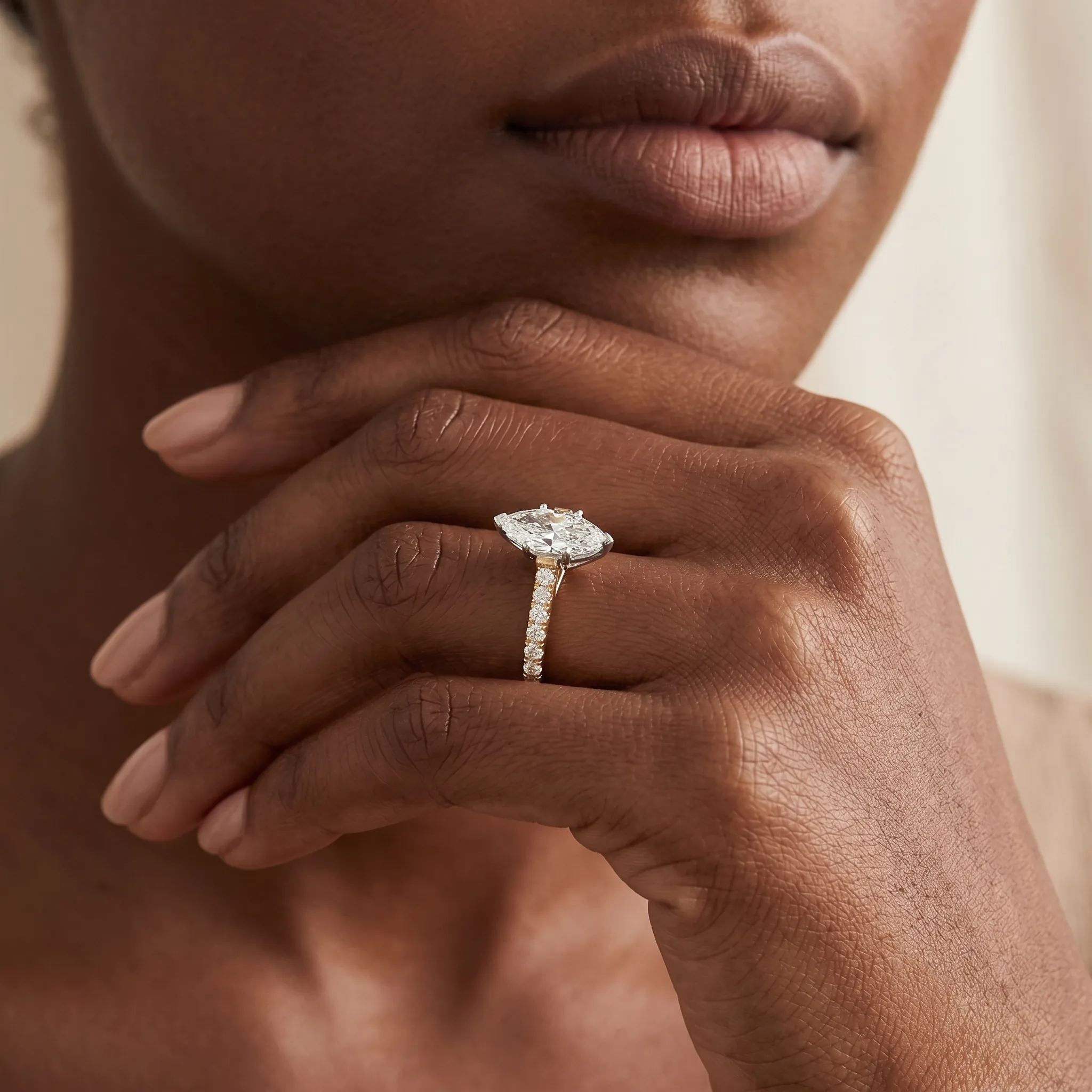Aida 1ct Marquise Certified Lab Diamond