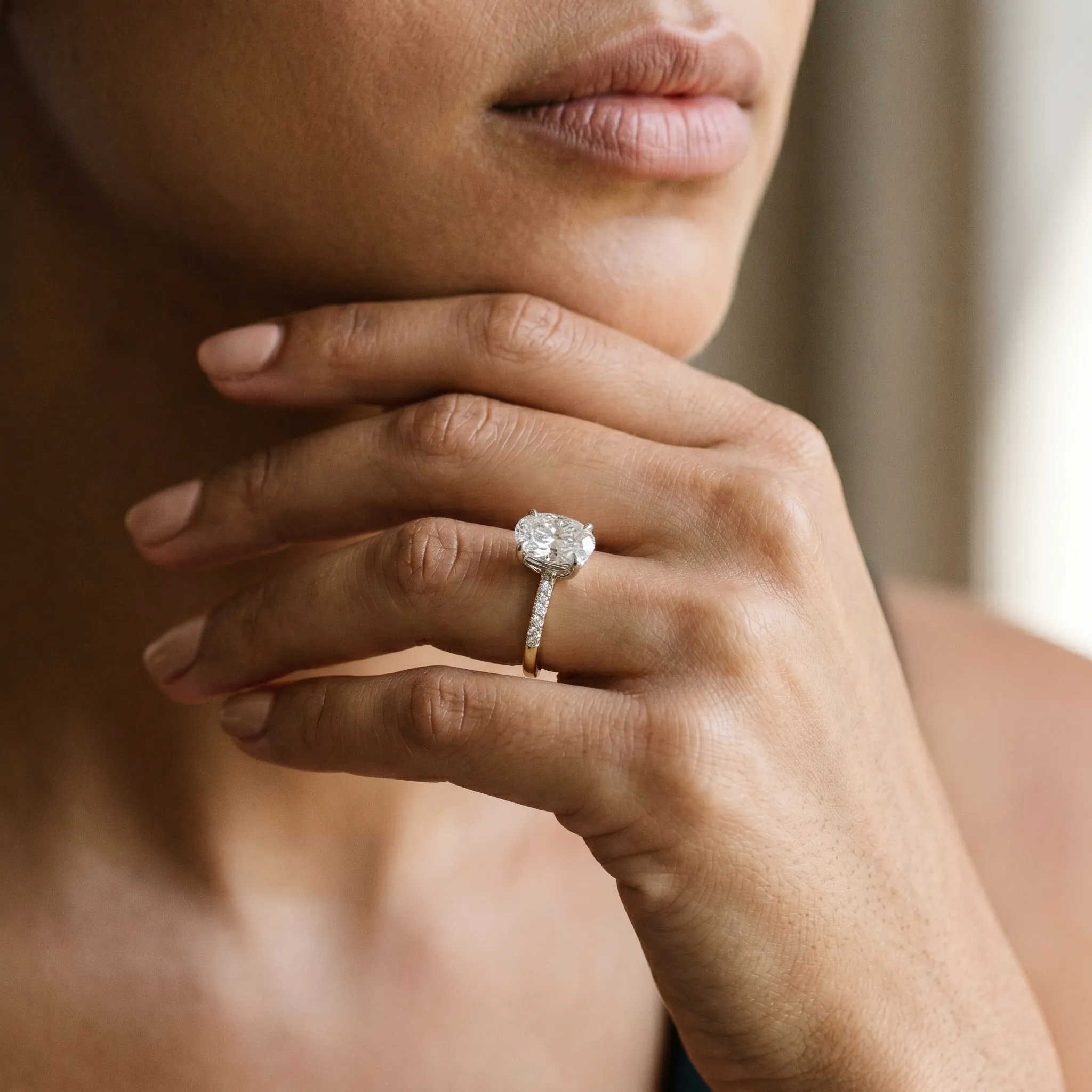Aida 1ct Oval Certified Lab Diamond