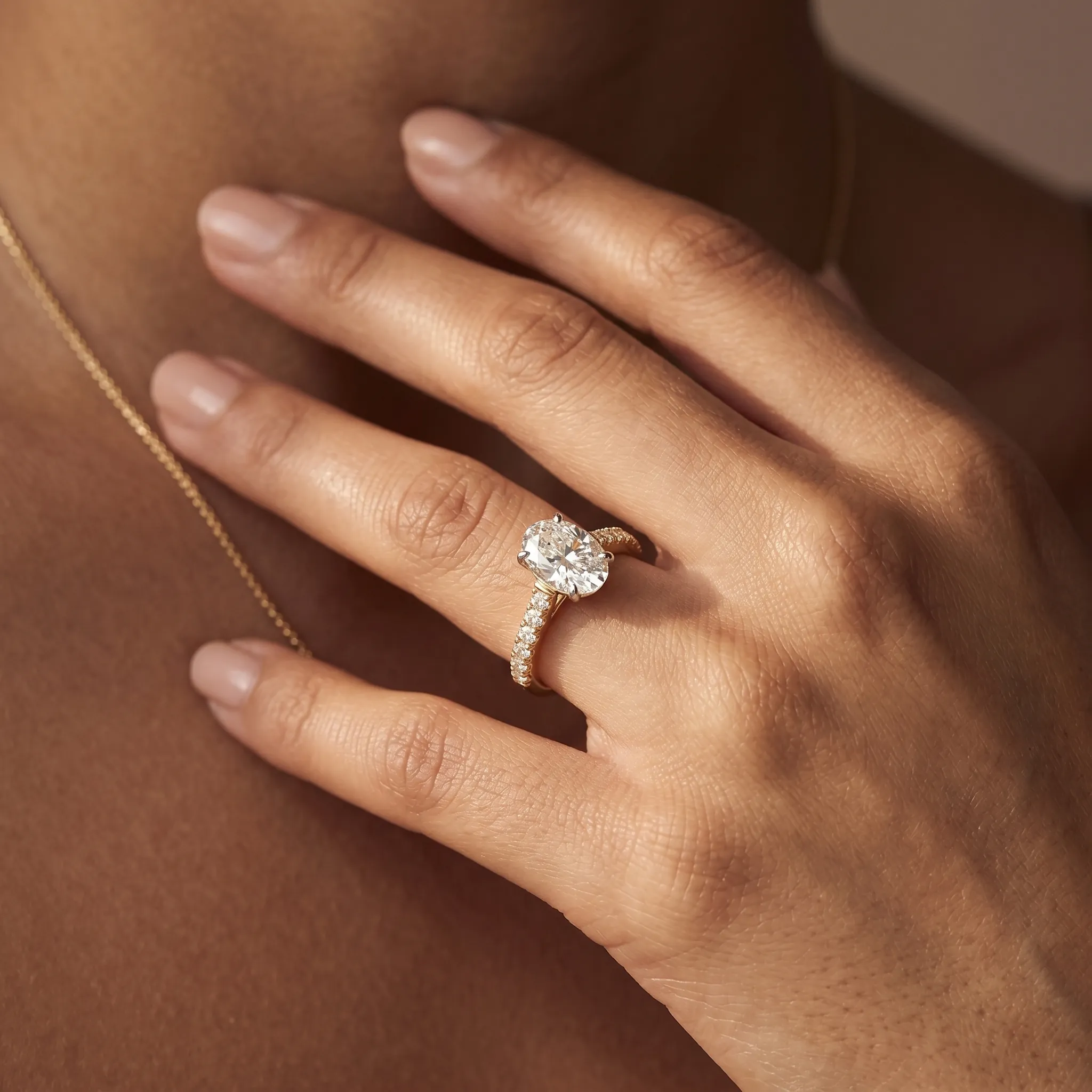 Aida 1ct Oval Certified Lab Diamond