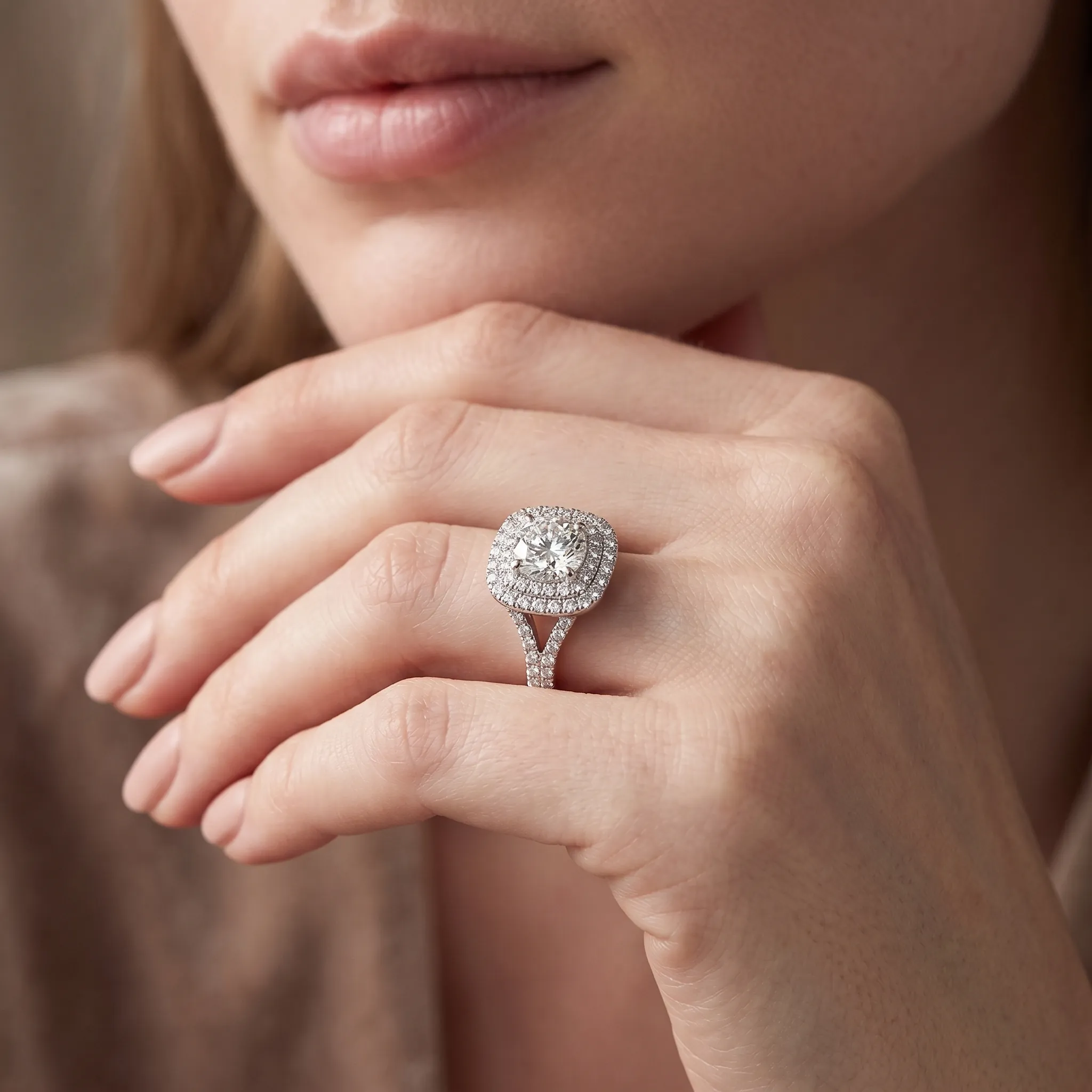 Rhoda 1ct Cushion Certified Lab Diamond