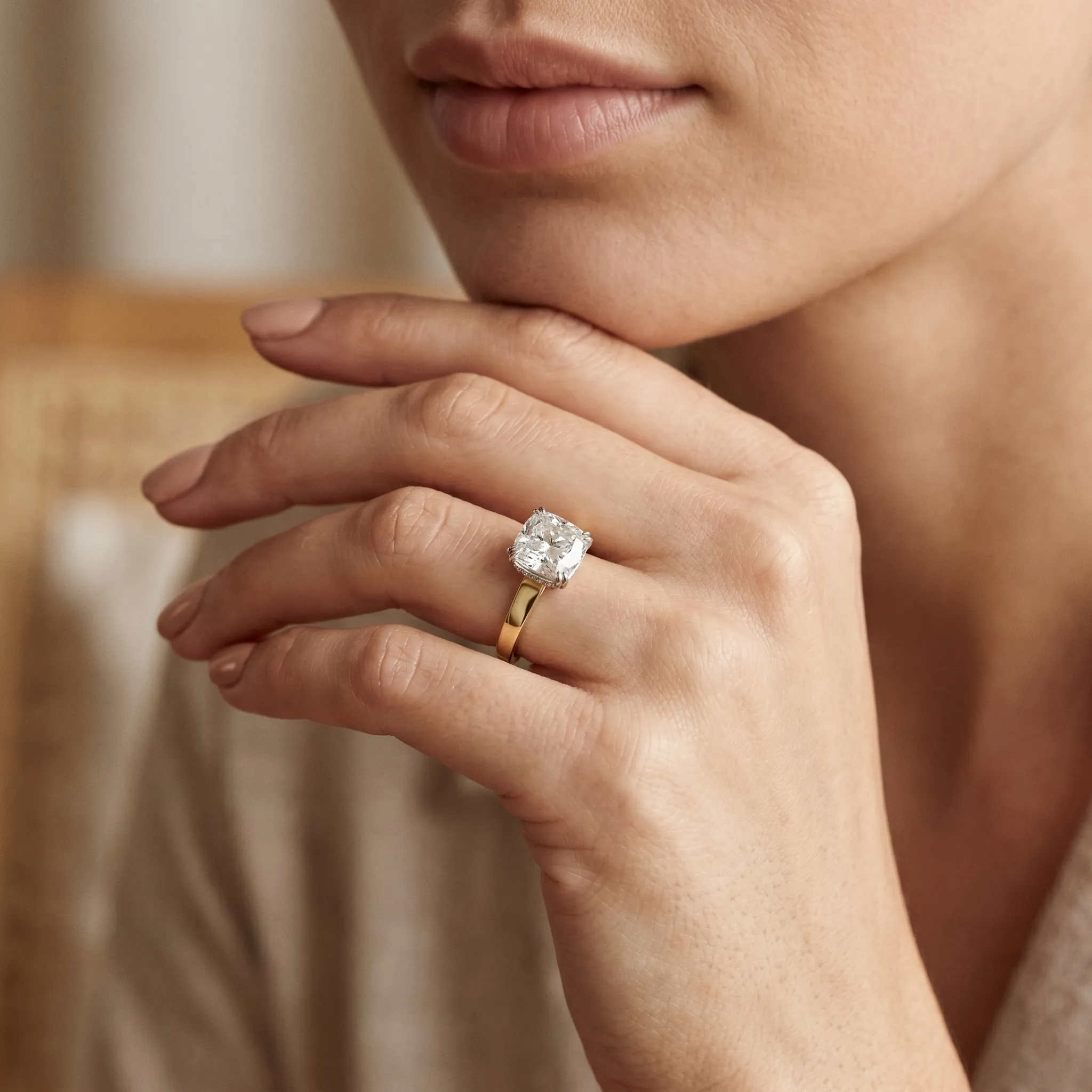 Ciara 1ct Cushion Certified Lab Diamond