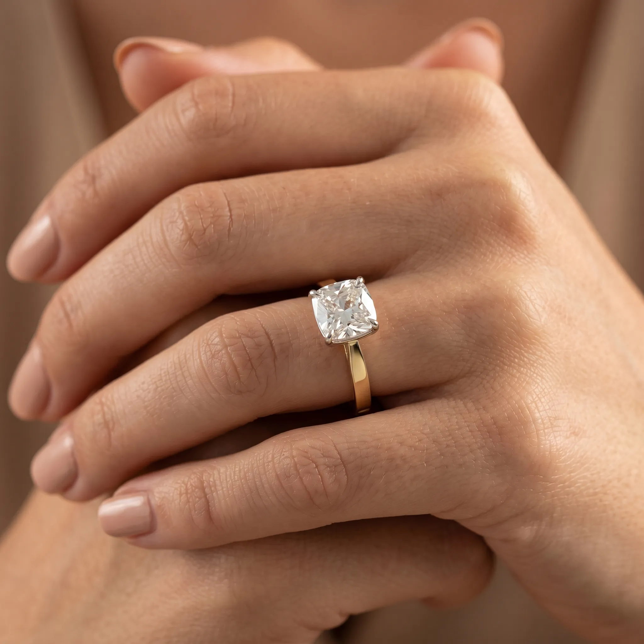 Ciara 1ct Cushion Certified Lab Diamond