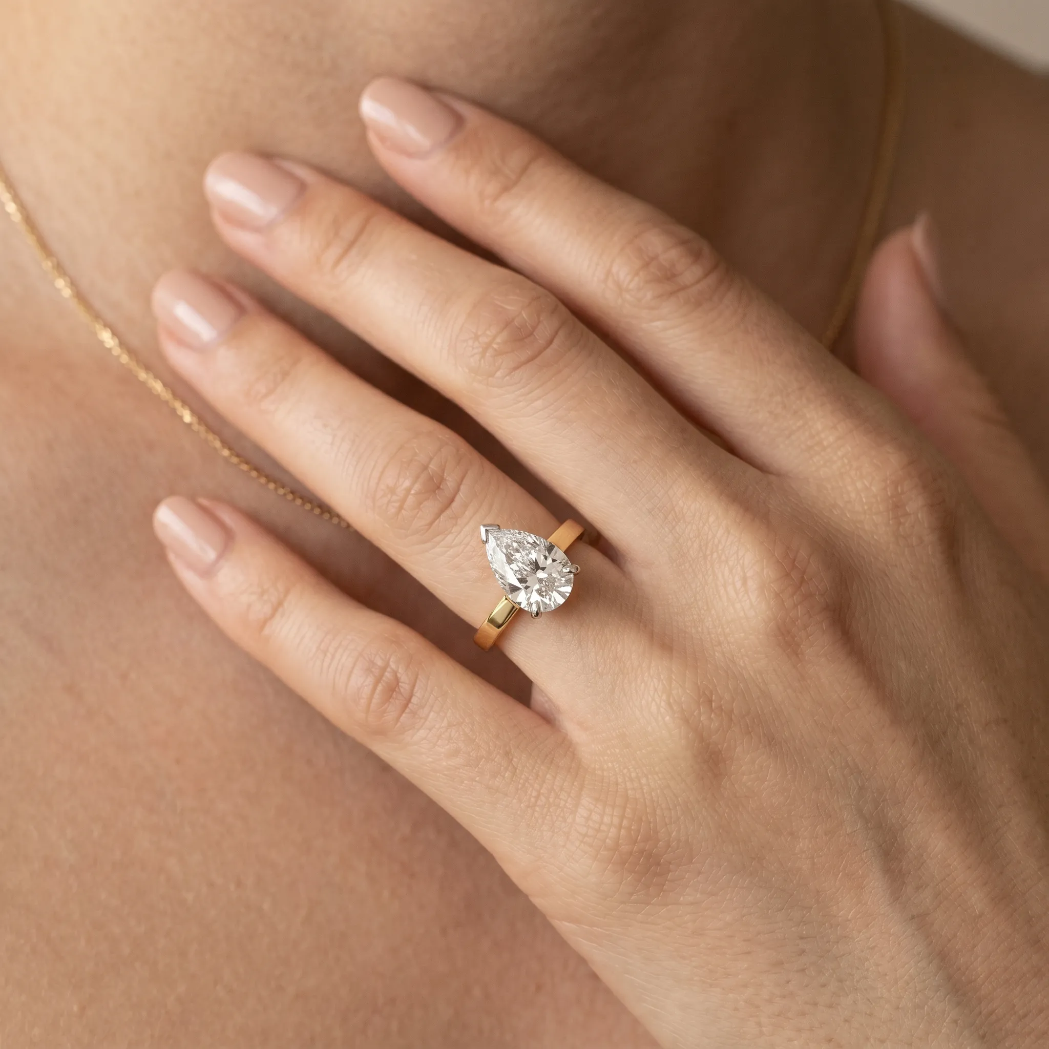 Ciara 1ct Pear Certified Lab Diamond