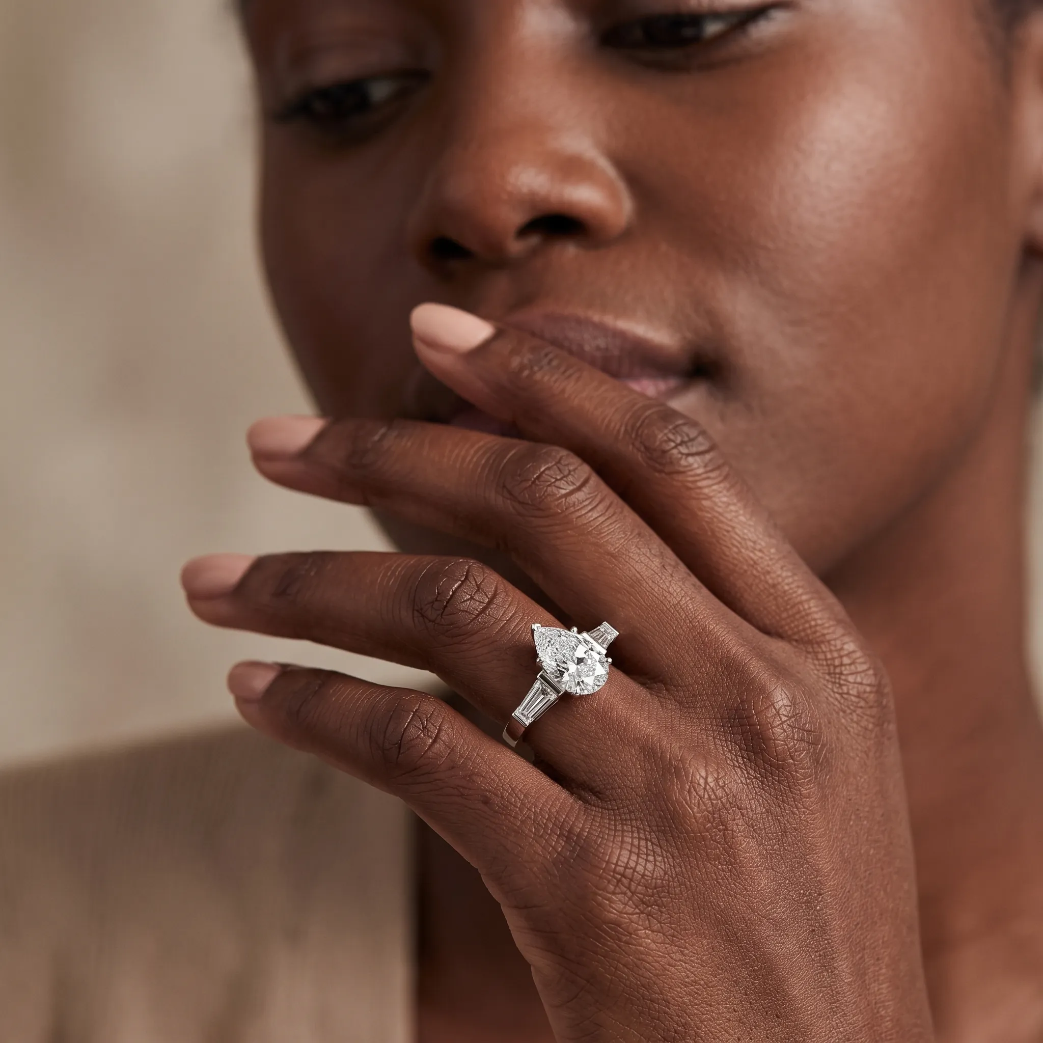 Giorgia 1ct Pear Certified Lab Diamond