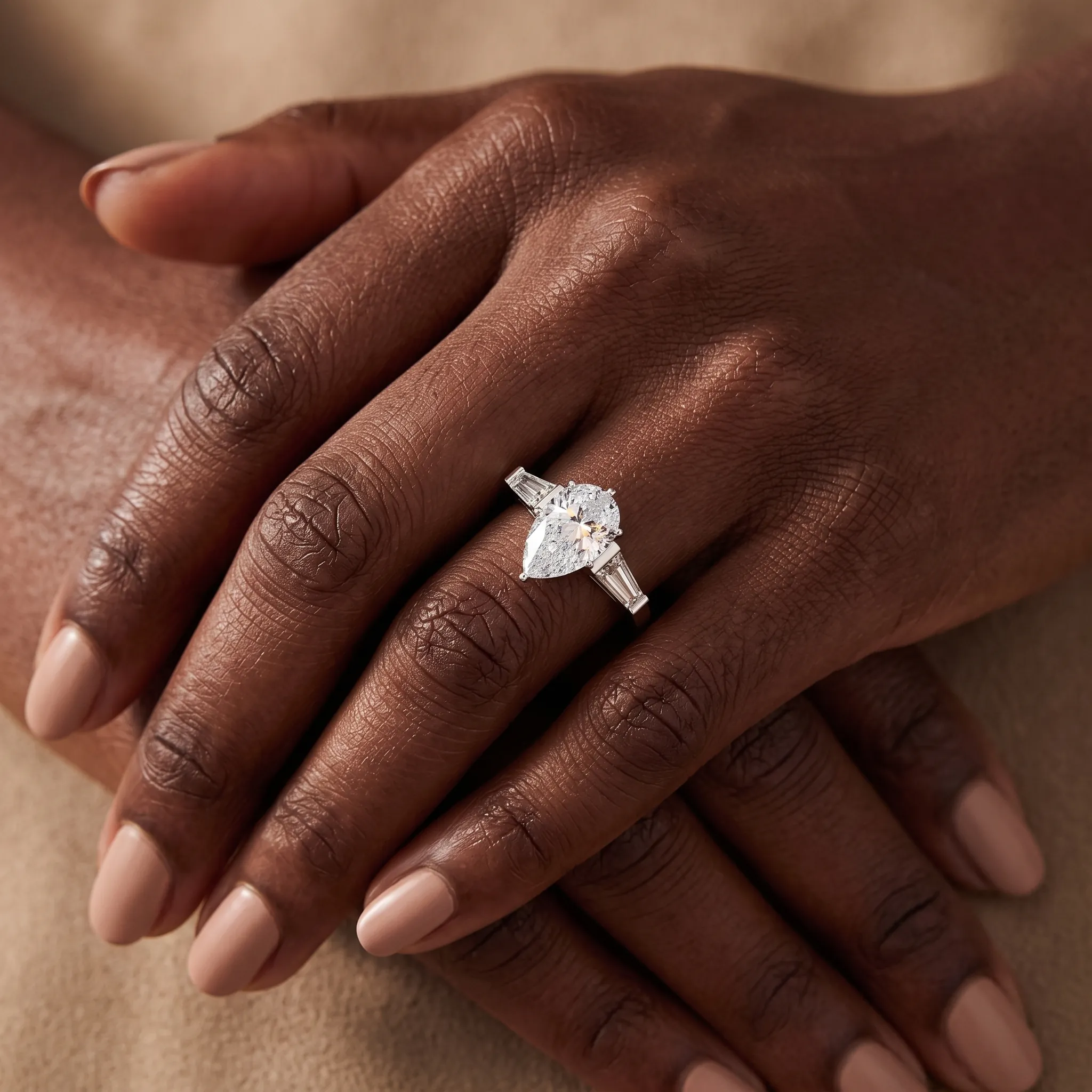 Giorgia 1ct Pear Certified Lab Diamond