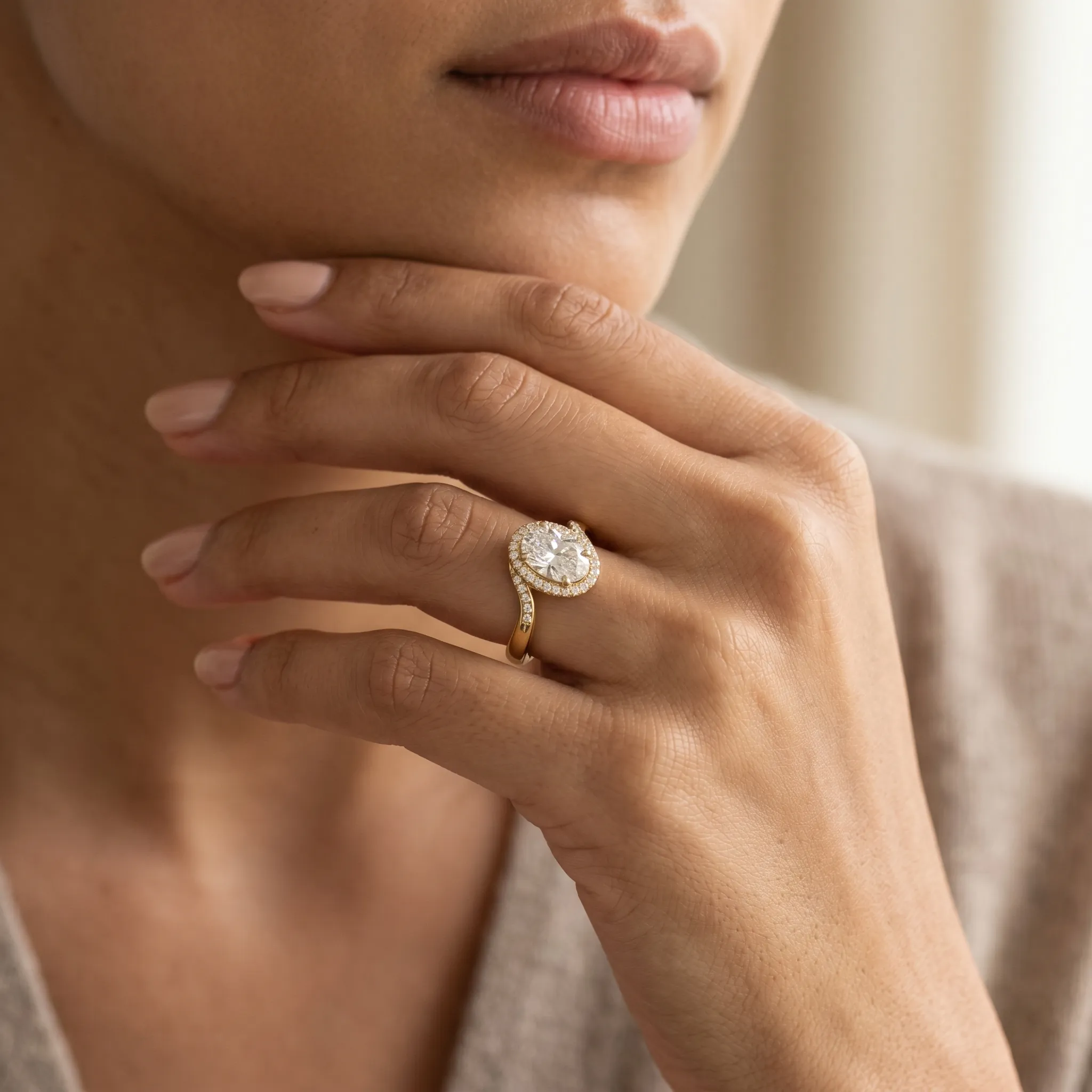 Nura 1ct Oval Certified Lab Diamond