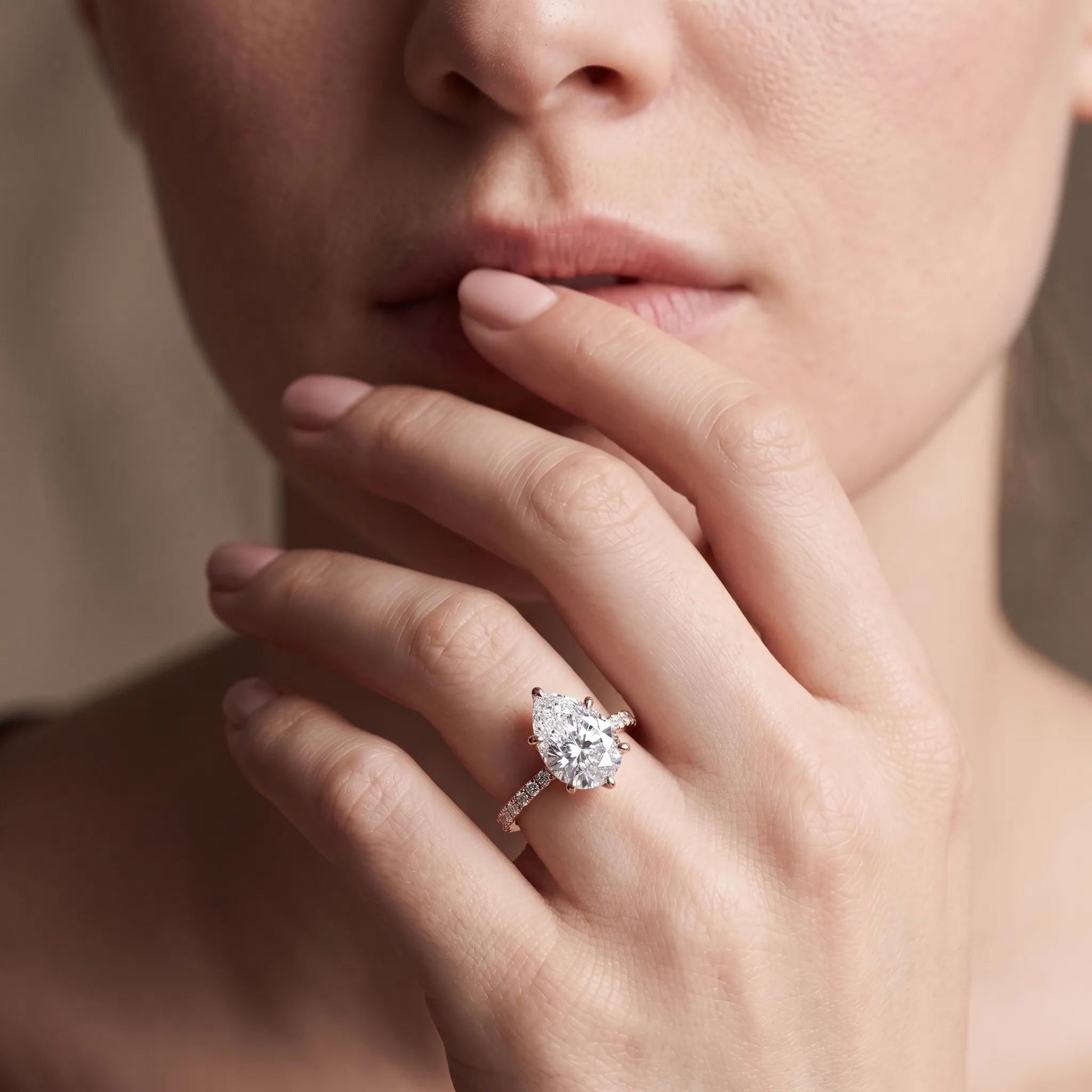 Talitha 1ct Pear Certified Lab Diamond