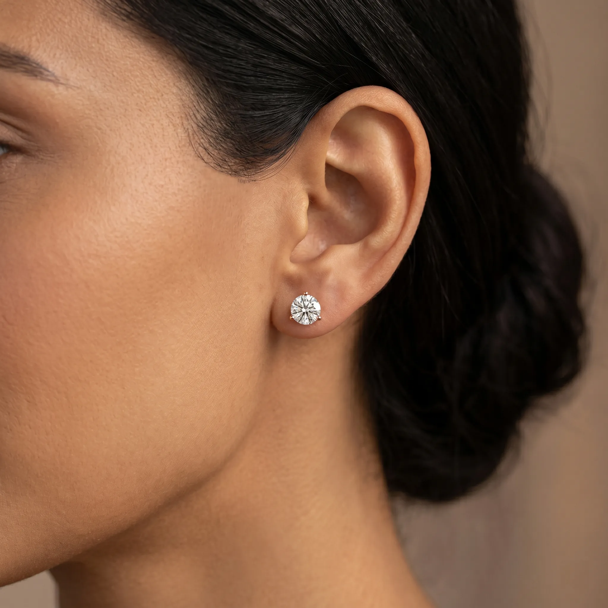 Naya - martini diamond stud earrings