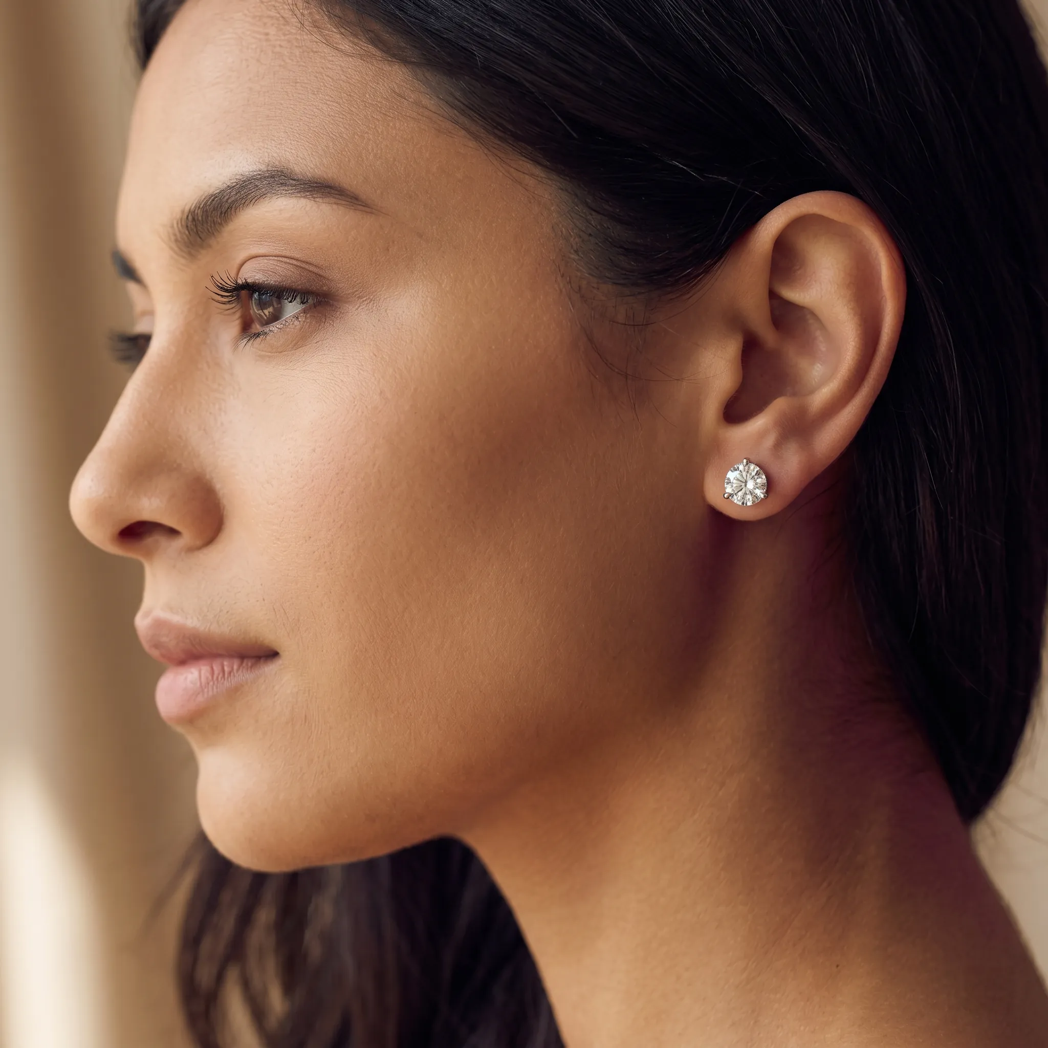 Naya - martini diamond stud earrings