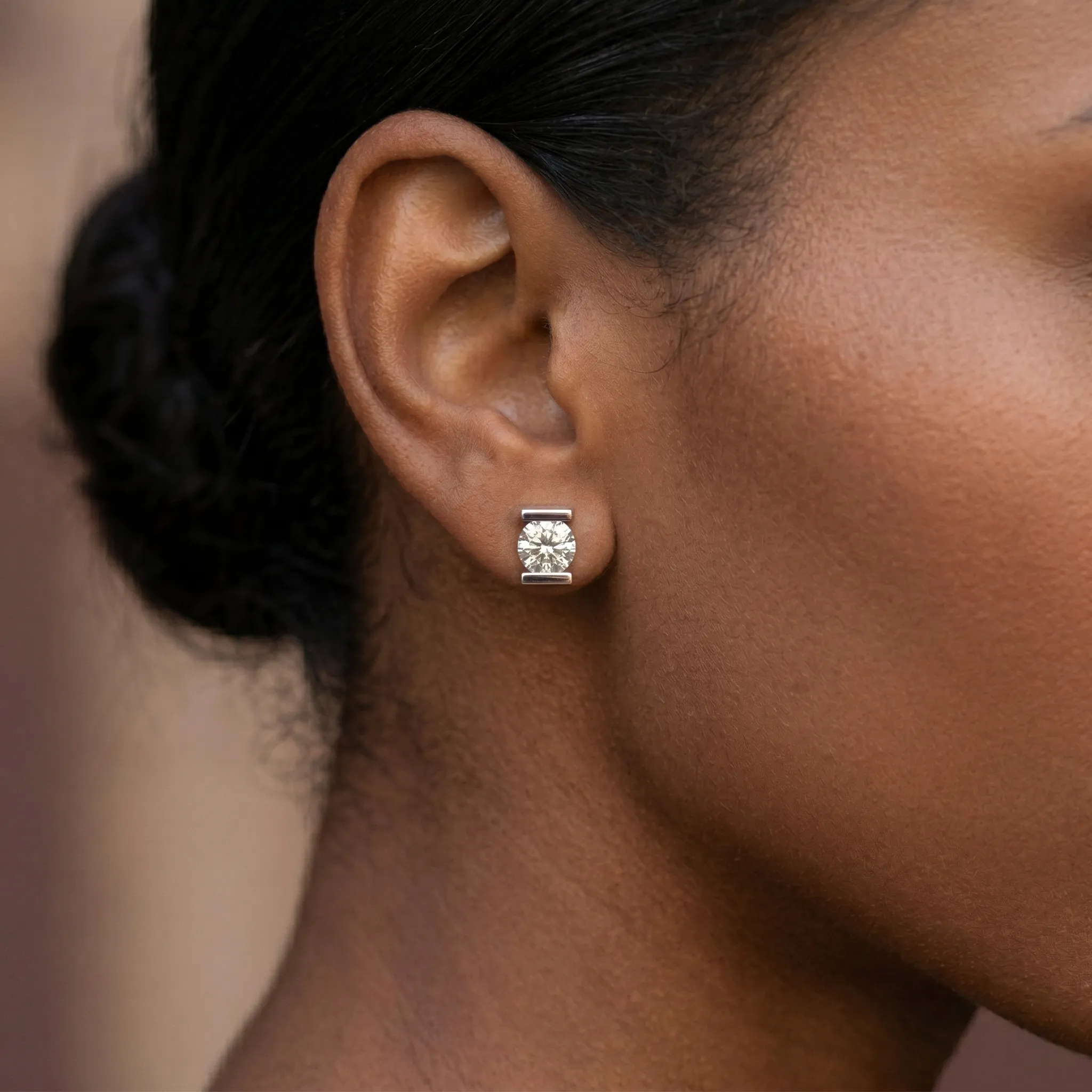 Siena - bar set diamond stud earrings