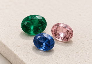 Gemstones for engagement rings — emerald, sapphire, ruby, and custom designs
